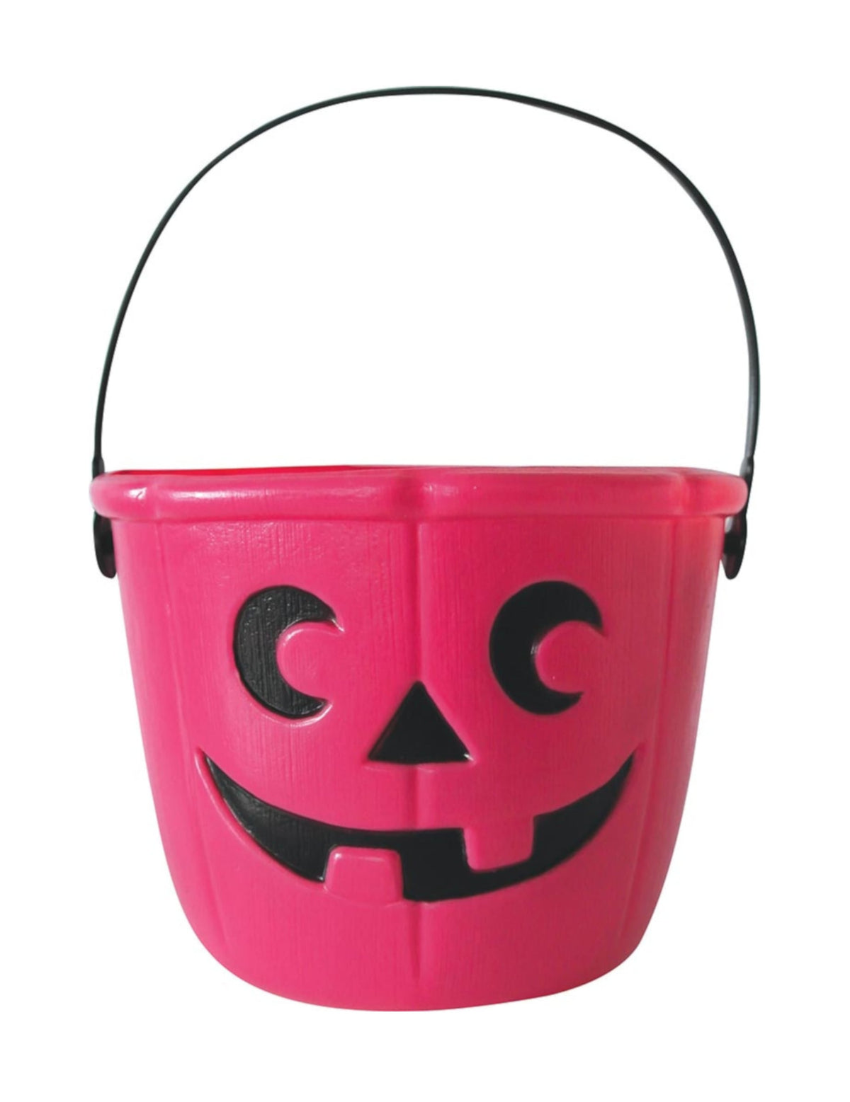 Seau à bonbons citrouille pour Halloween rose