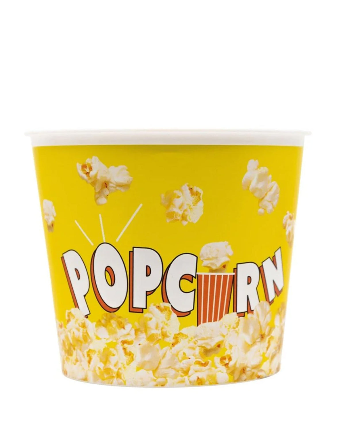 Seau à pop corn réutilisable thème cinéma pour fête jaune