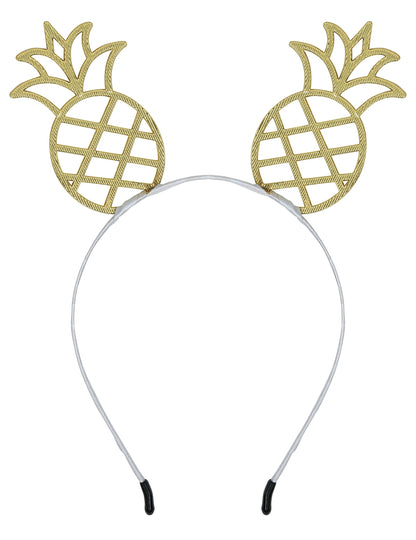 Vue d'ensemble du serre-tête ananas en métal pour adulte