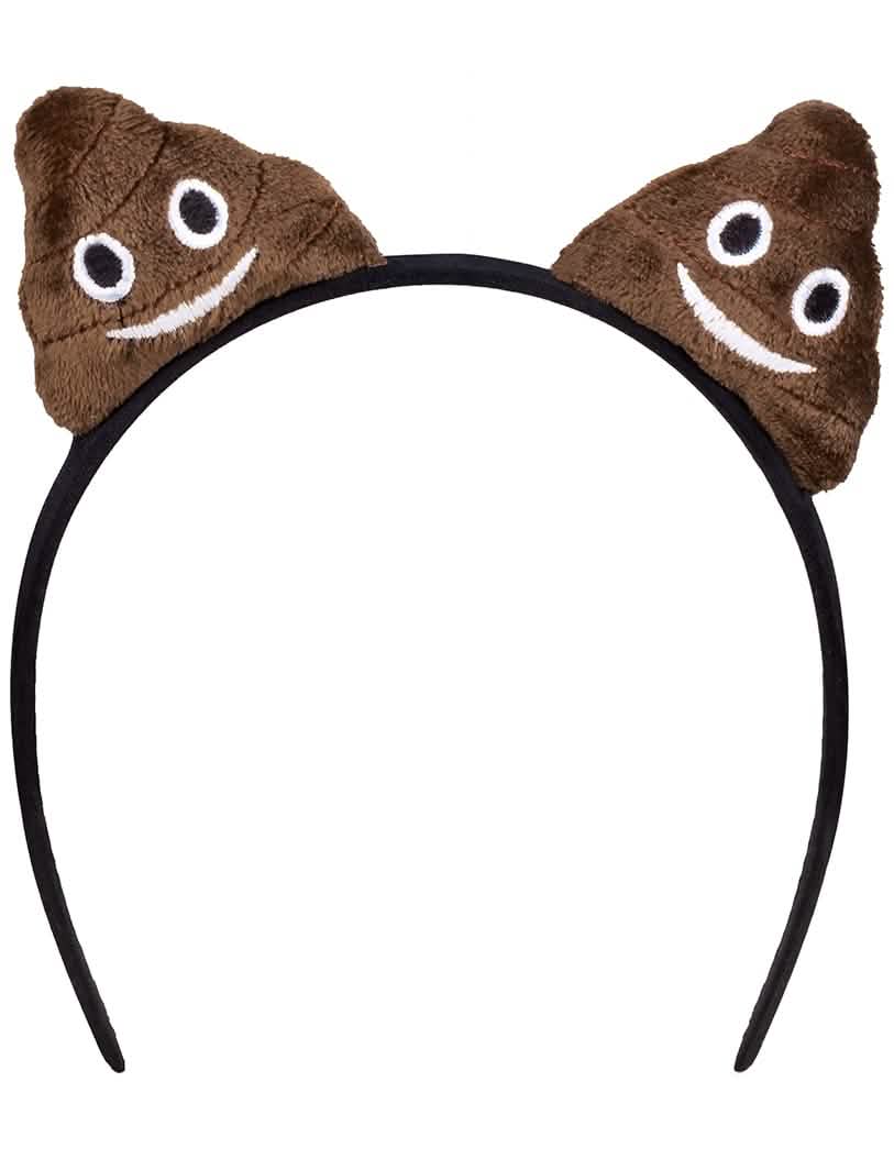 Bandolete de cocó para adulto castanho com peluches sorridentes