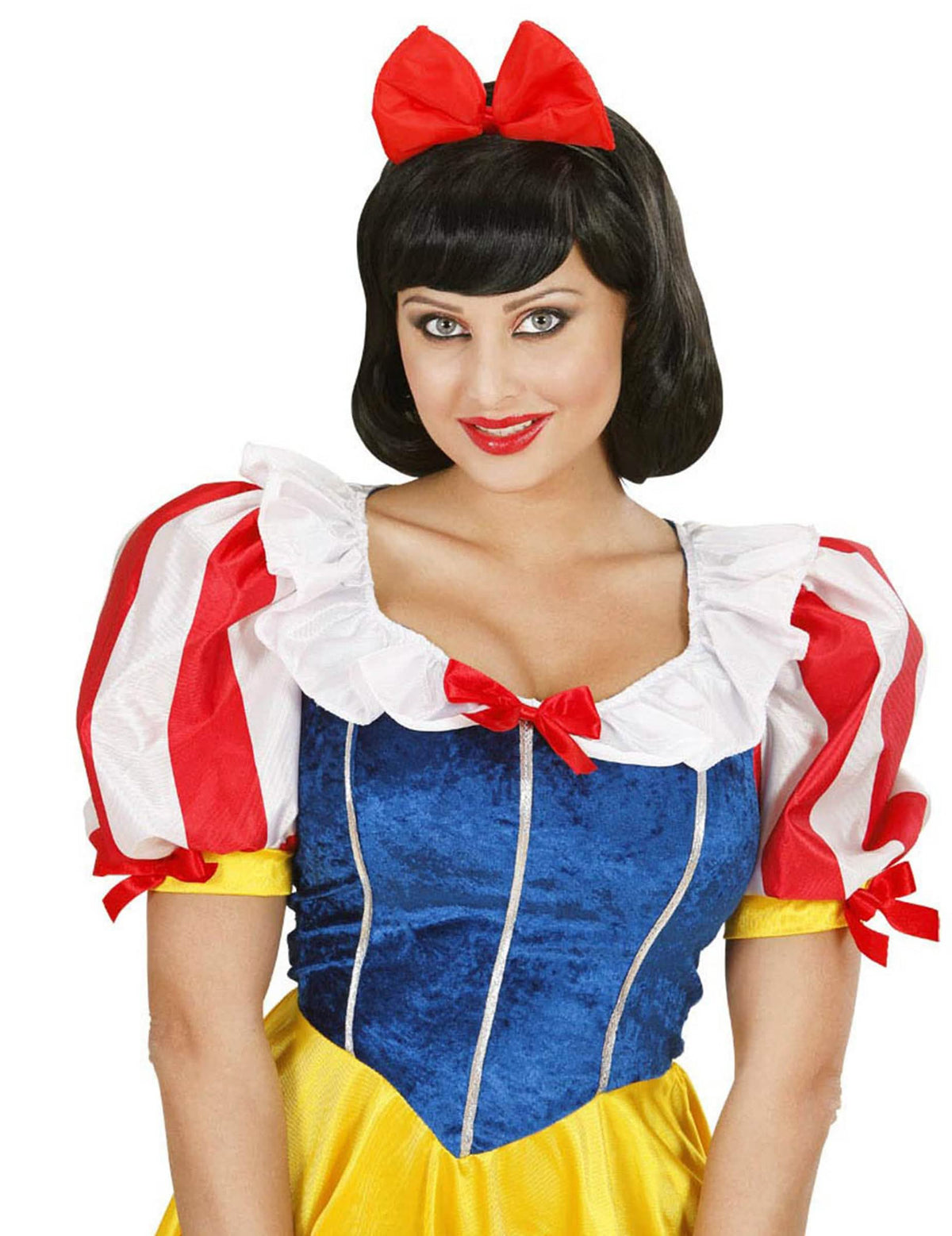 Aro de cabelo de conto de fadas para adulto vermelho com laço grande