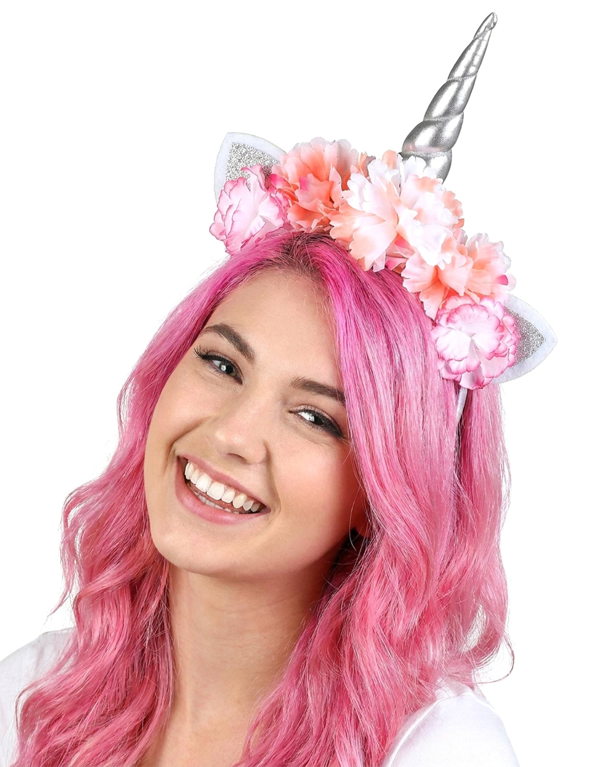 Bandolete unicórnio com flores adulto