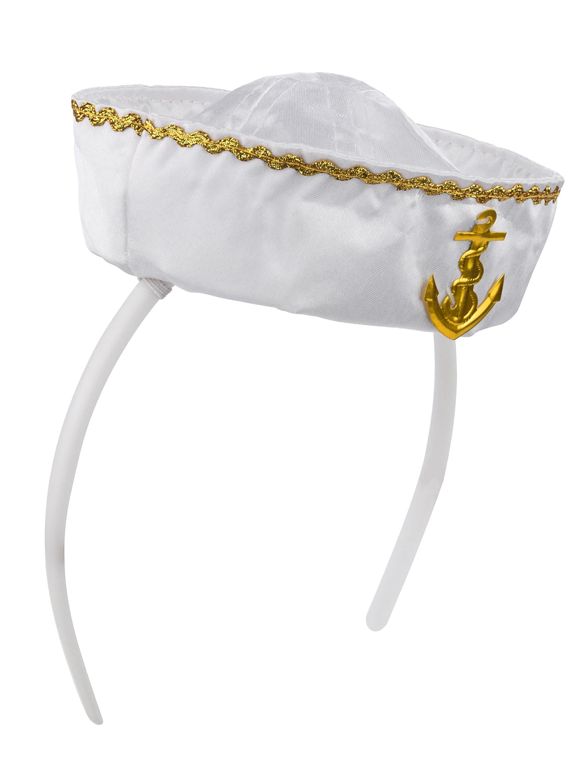 Bandolete chapéu mini marinheiro branco mulher