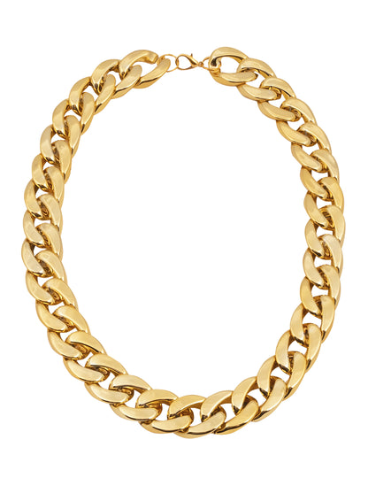 Collier doré à gros maillons du set accessoires bling bling adulte