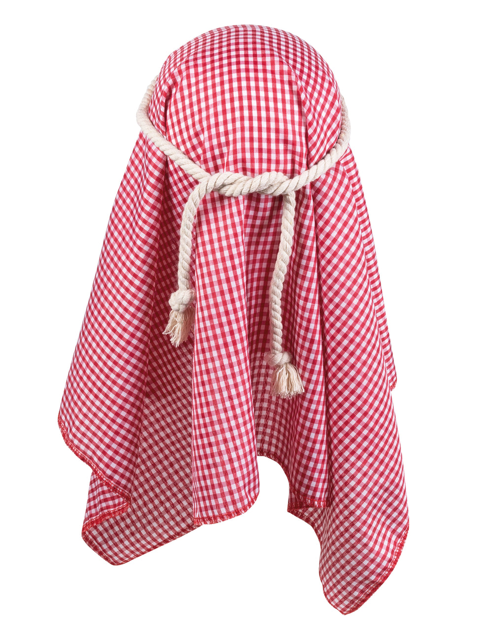 Vue de dos de la coiffe du set accessoires cheikh arabe pour adulte