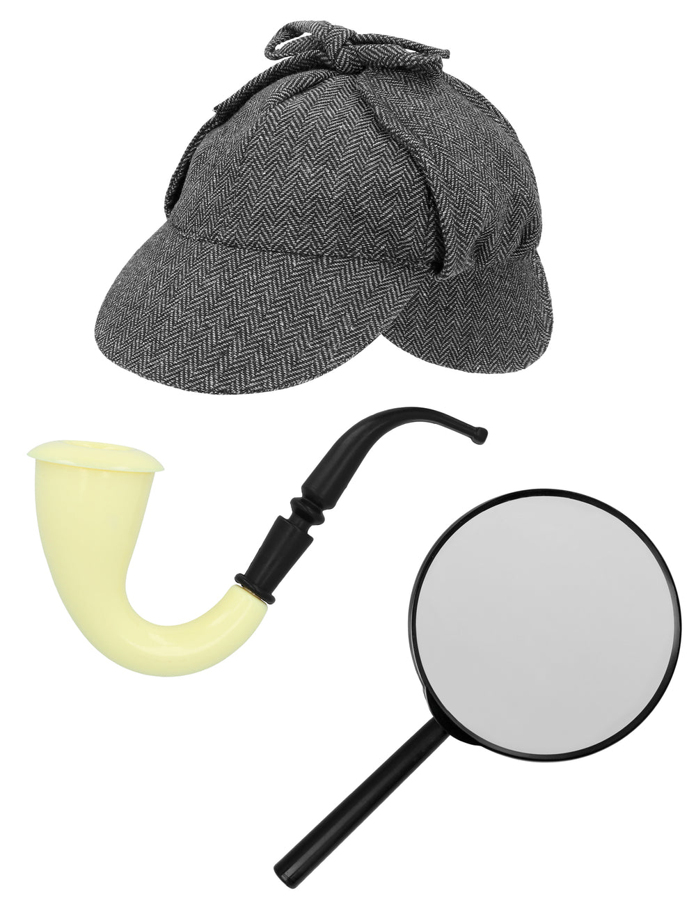 Vue d'ensemble des accessoires du set accessoires détective