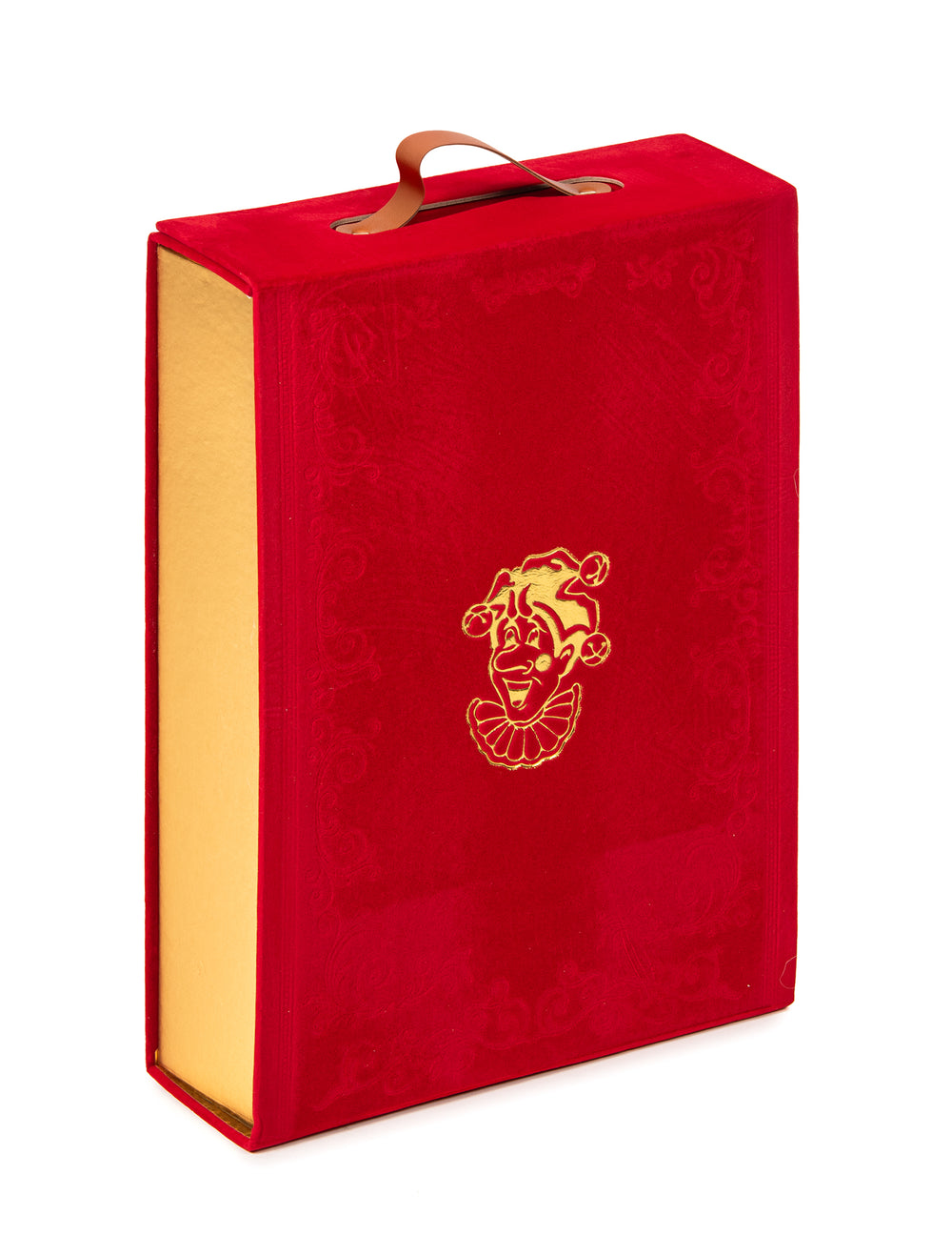 Boîte de rangement rouge du set barbe et perruque Père Noël Laponie Luxe