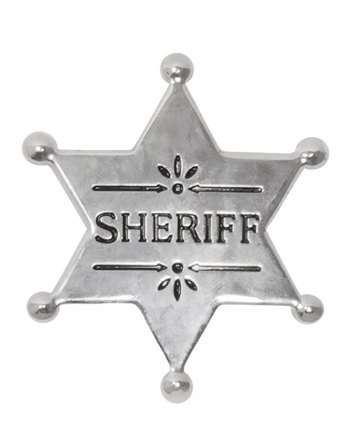 Étoile de shérif argentée du set d'accessoires de cowboy