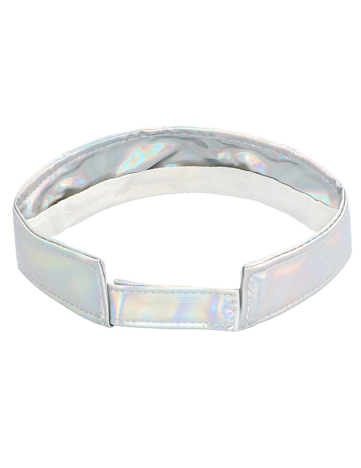 Détail du système d'attache du bandeau du set d'accessoires festival holographiques
