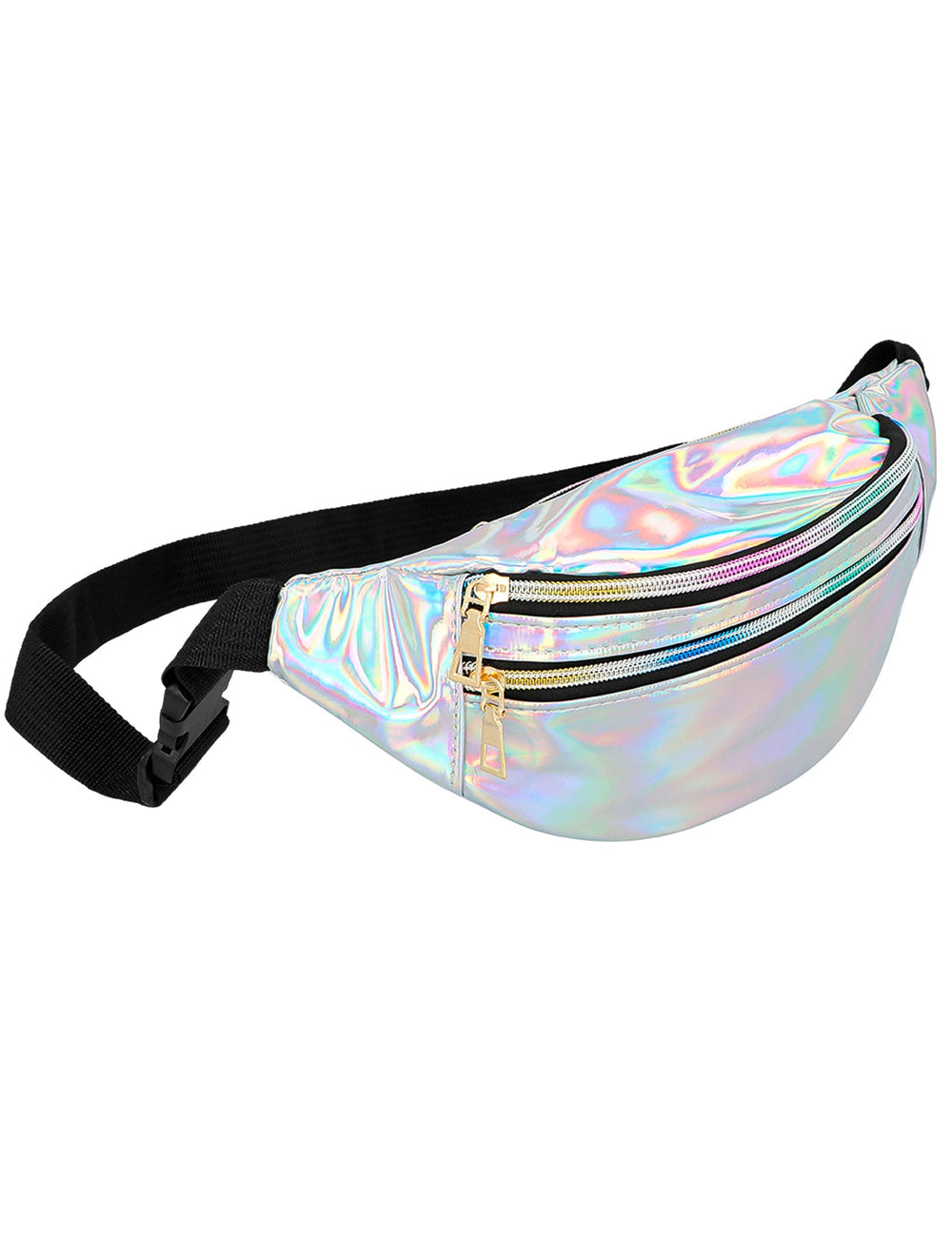Sac banane du set d'accessoires festival holographiques
