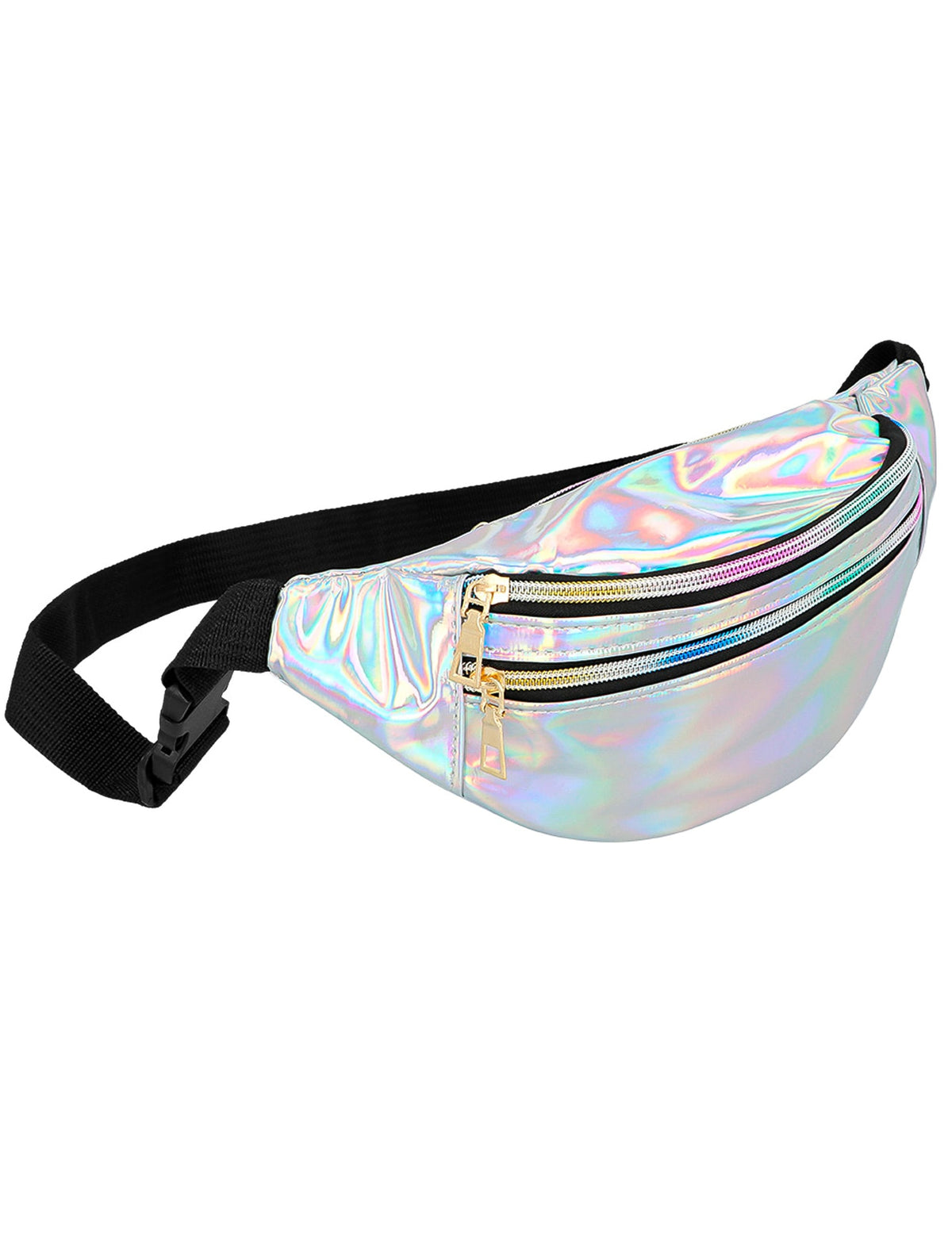 Sac banane du set d'accessoires festival holographiques