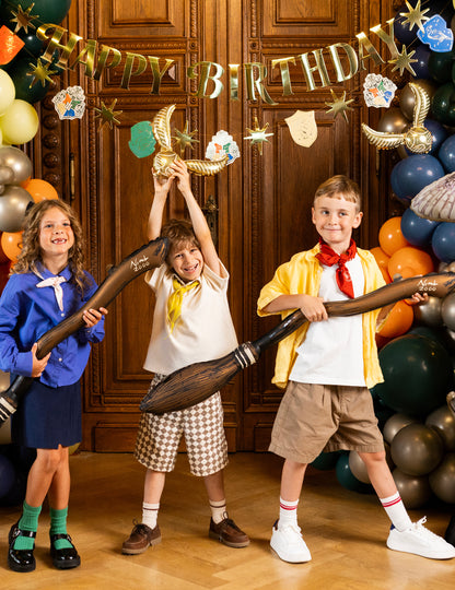 Conjunto de 2 balões de alumínio Harry Potter™ Vassoura e Pomo de Ouro