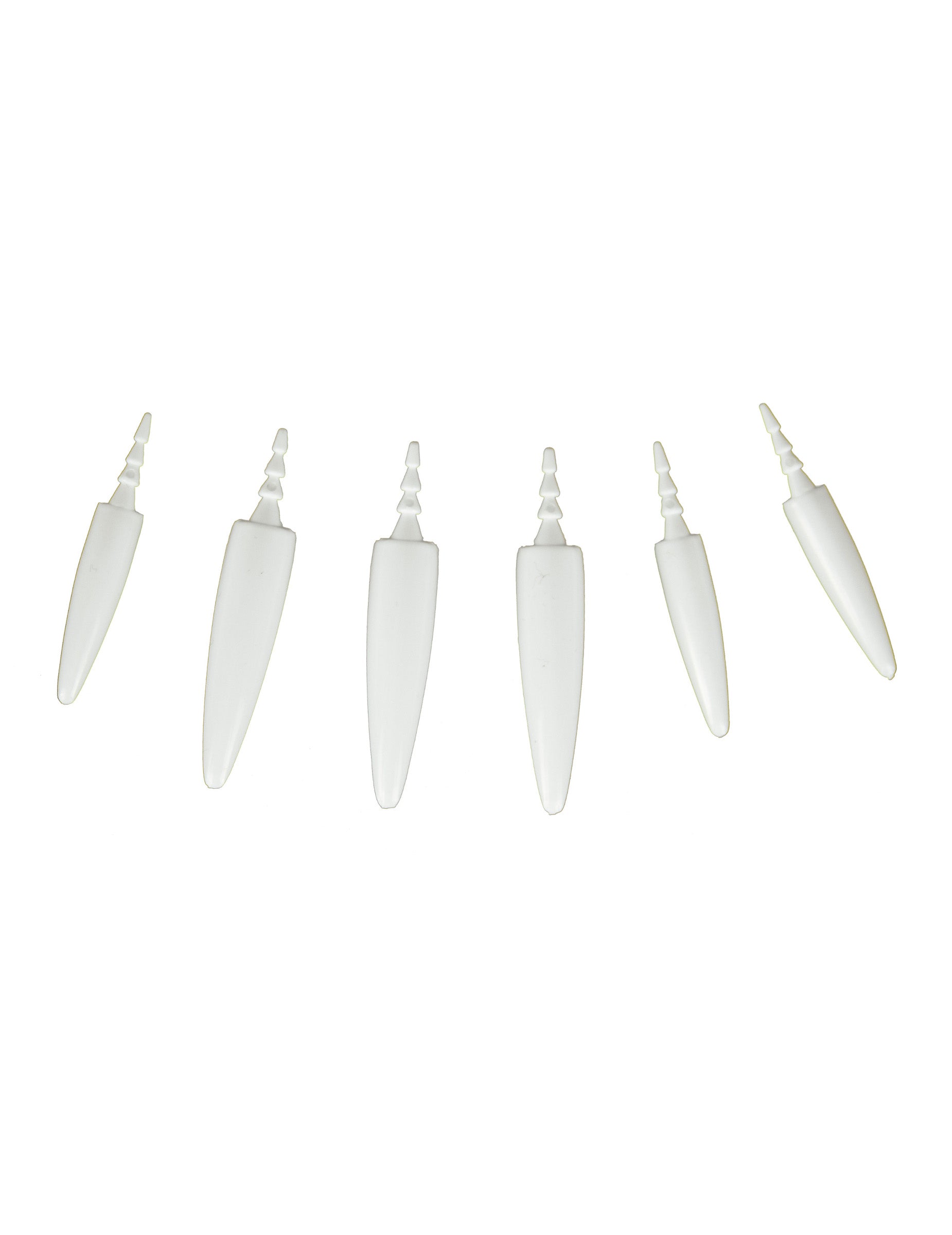 Set de 20 dents pour citrouille blanches en plastique