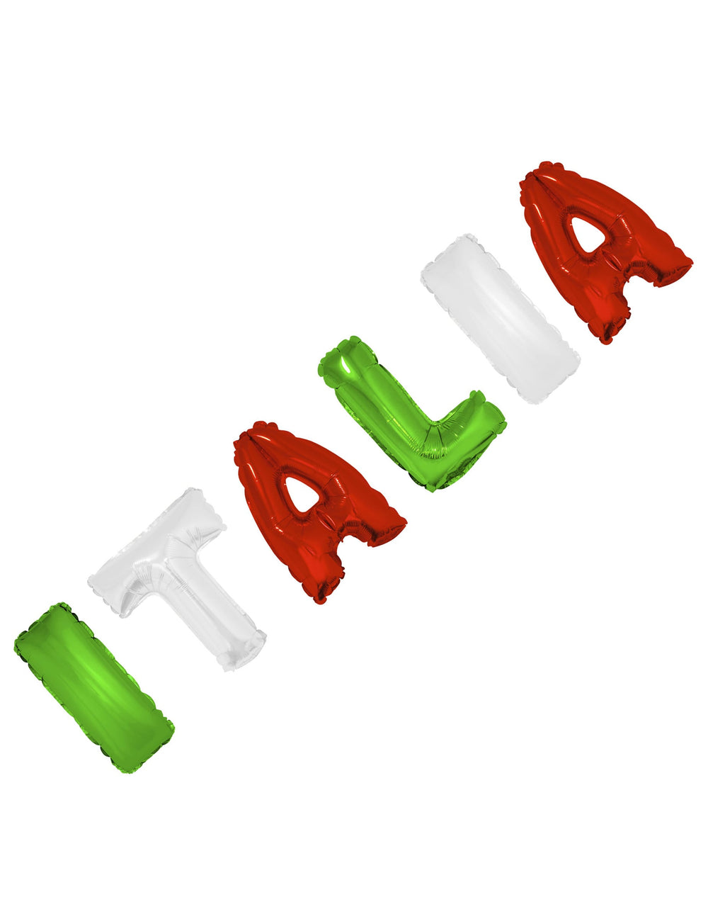 Set de ballons Italie pour fête vert blanc et rouge