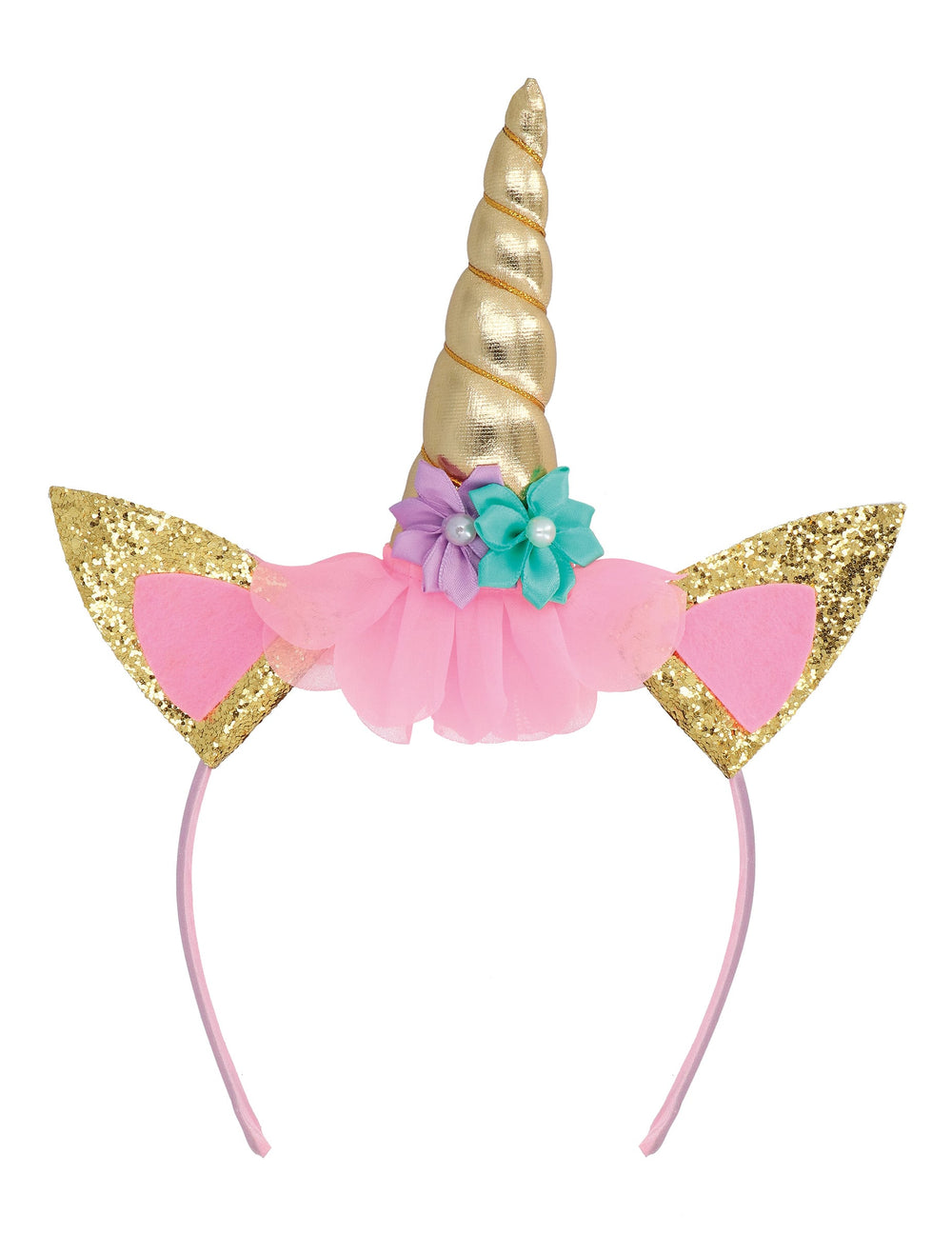 Vue du serre-tête du set de licorne pour enfant