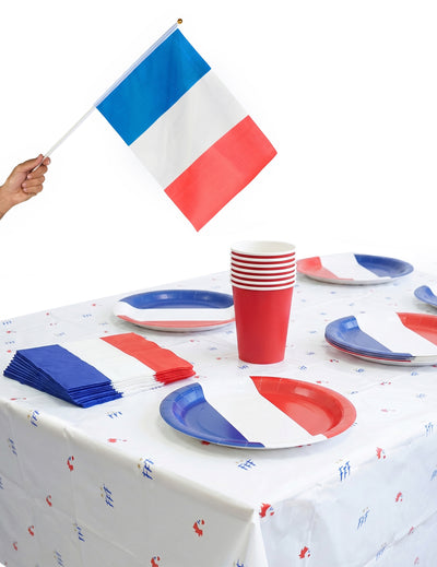 Set décoration de table supporter France pour supporters bleu blanc rouge