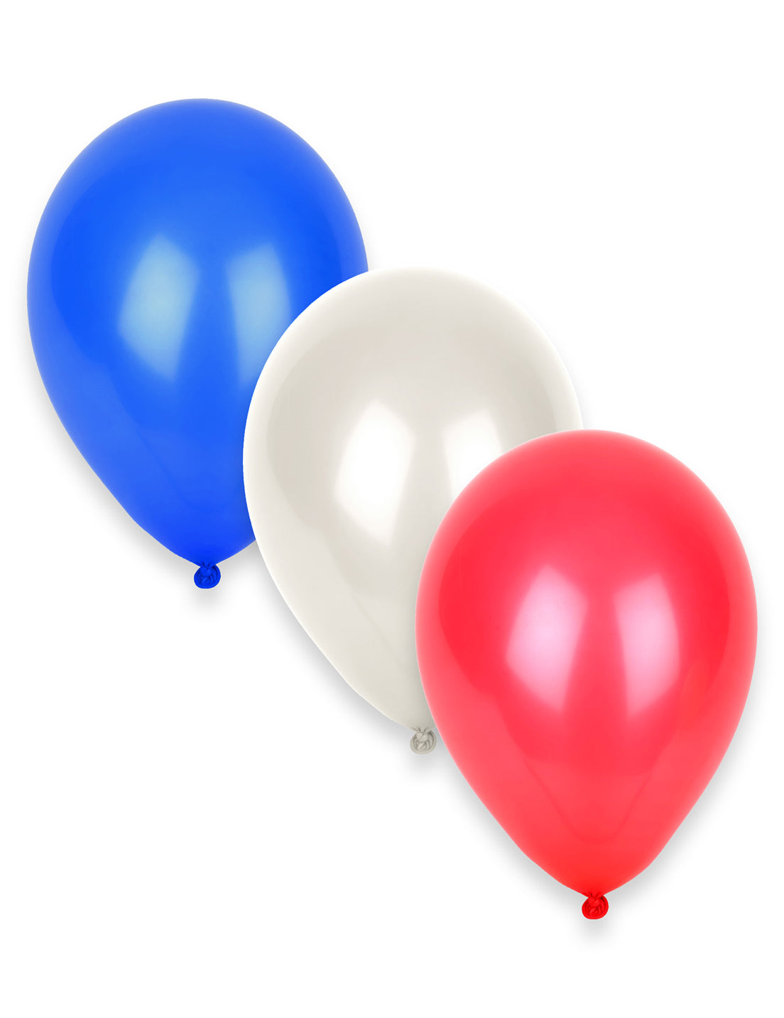Détail des ballons bleu blanc rouge du set décoration salle supporter France
