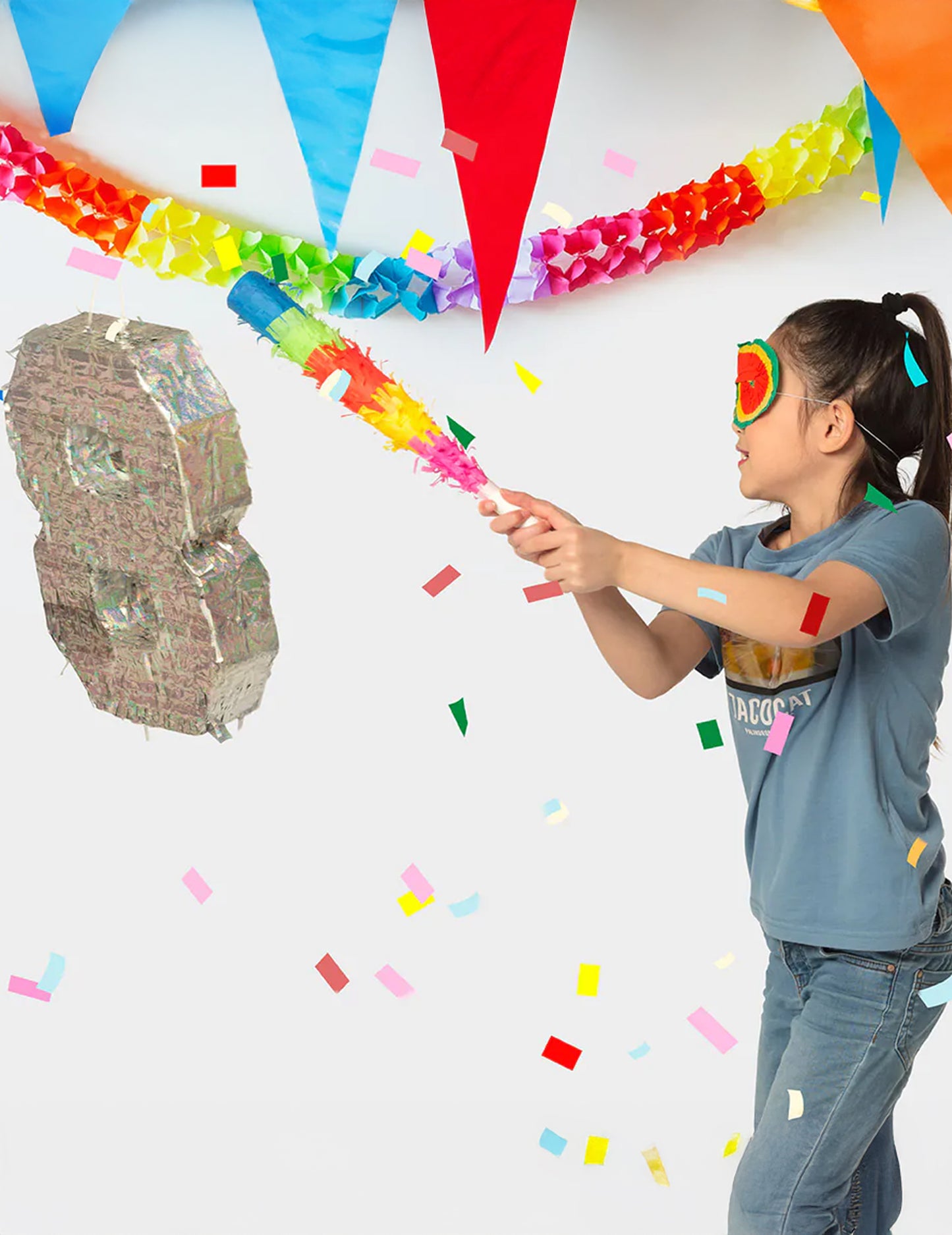 Kit Piñata bastão e máscara