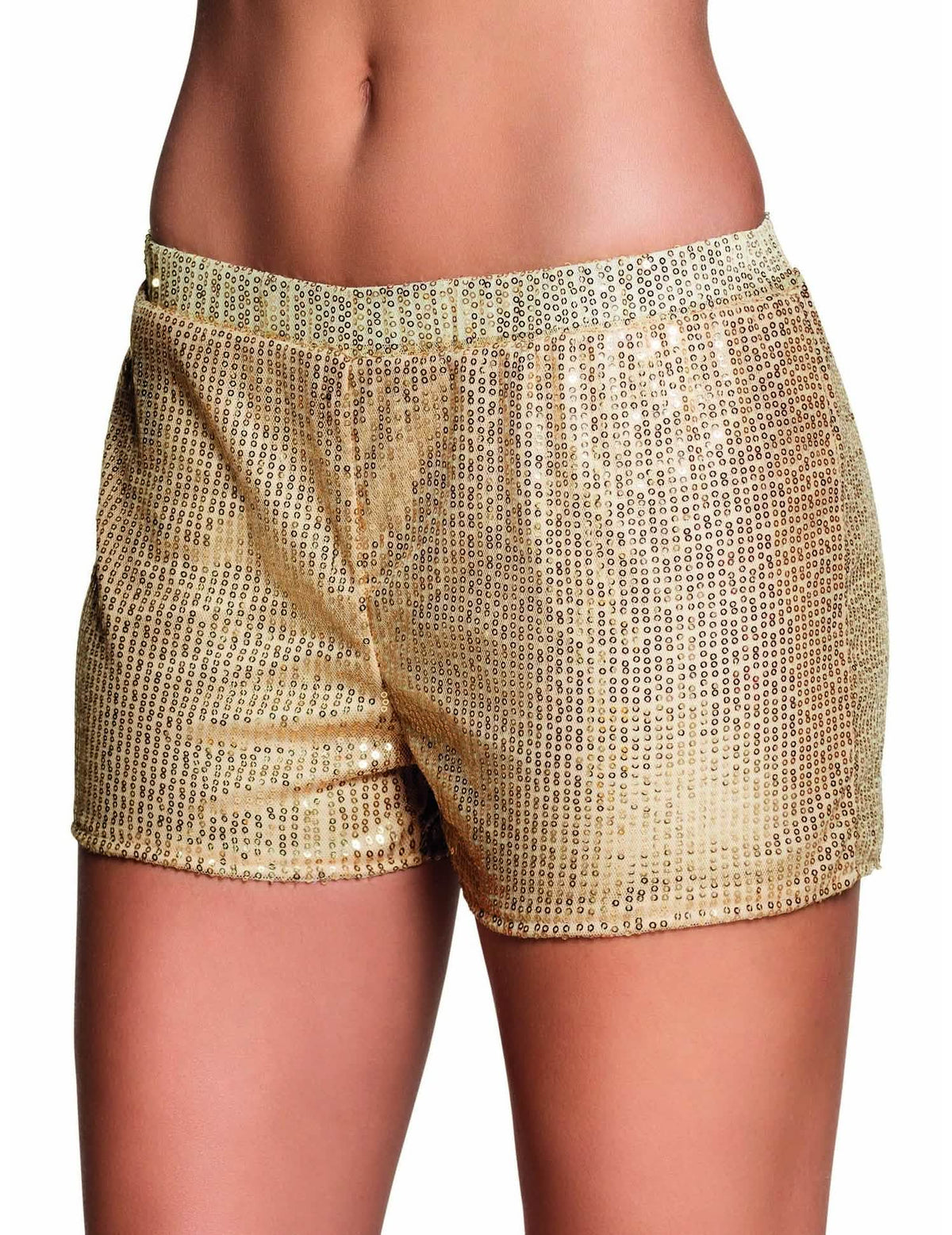 Shorty com lantejoulas para mulher dourado