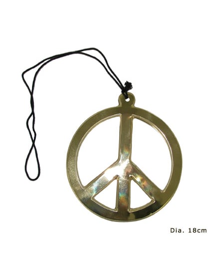 Collier hippie géant pour adulte doré