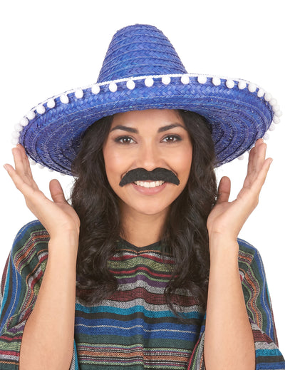 Sombrero mexicano azul adulto