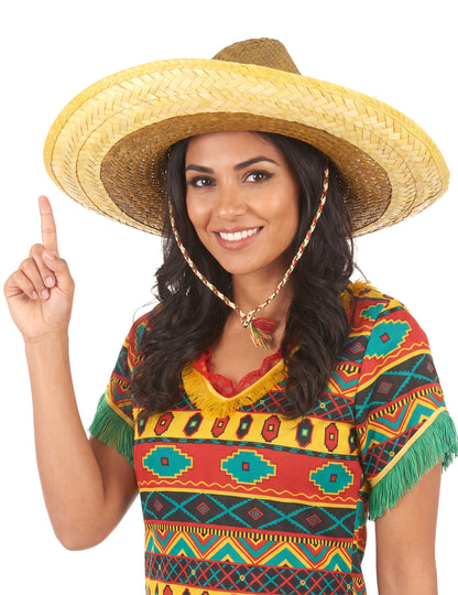 Sombrero mexicano amarelo adulto