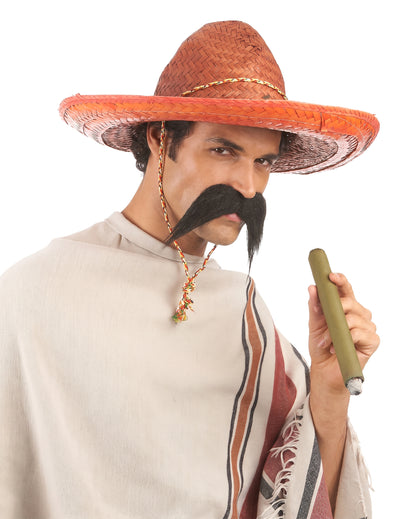 Sombrero mexicano cor de laranja adulto
