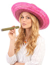 Sombrero mexicano cor-de-rosa adulto