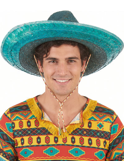 Sombrero mexicano verde adulto