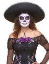 Sombrero preto com os bordos prateados adulto