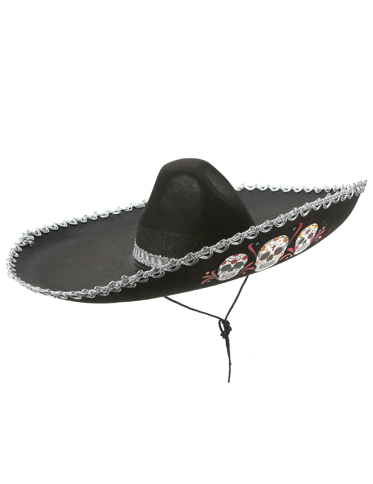 Vue de profil du sombrero Dia de los Muertos