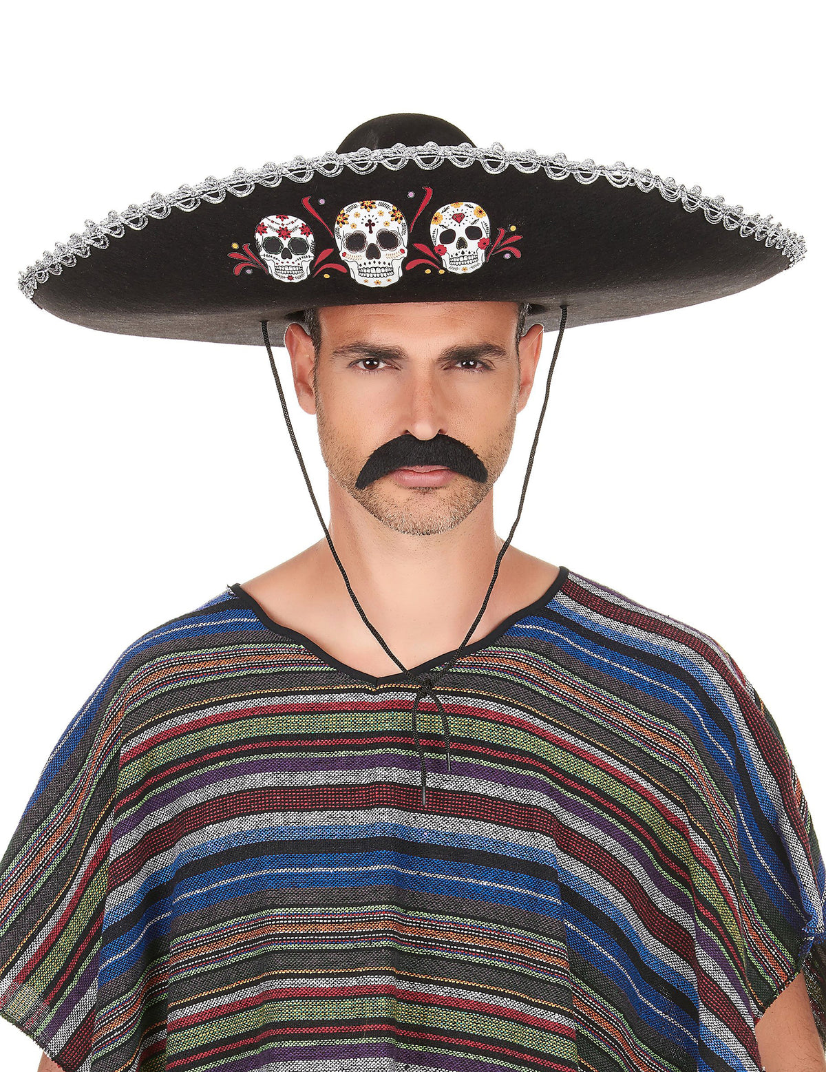 Vue de face du sombrero Dia de los Muertos