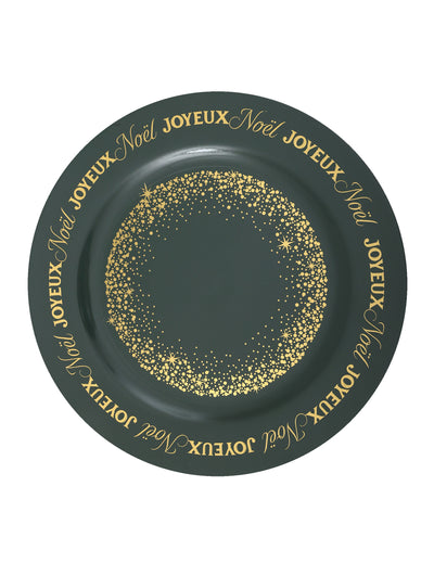 Marcador de prato Natal Cintilante verde abeto 33 cm