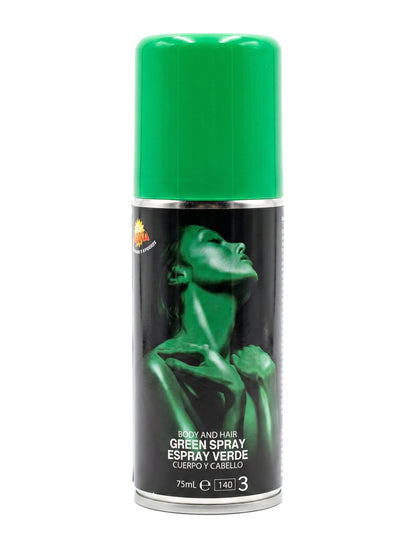 Spray corporal de purpurina verde 75 ml