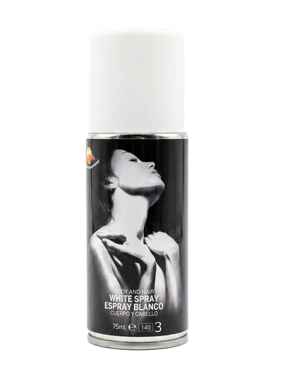 Spray corporal de purpurina branca 75 ml