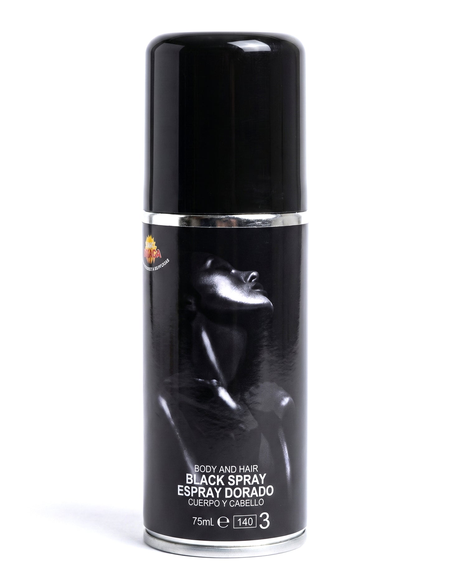 Spray corporal de purpurina preta 75 ml