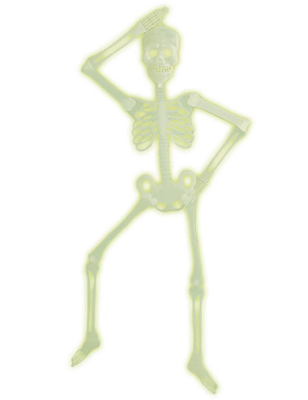 esqueleto articulado halloween fosforescente verde