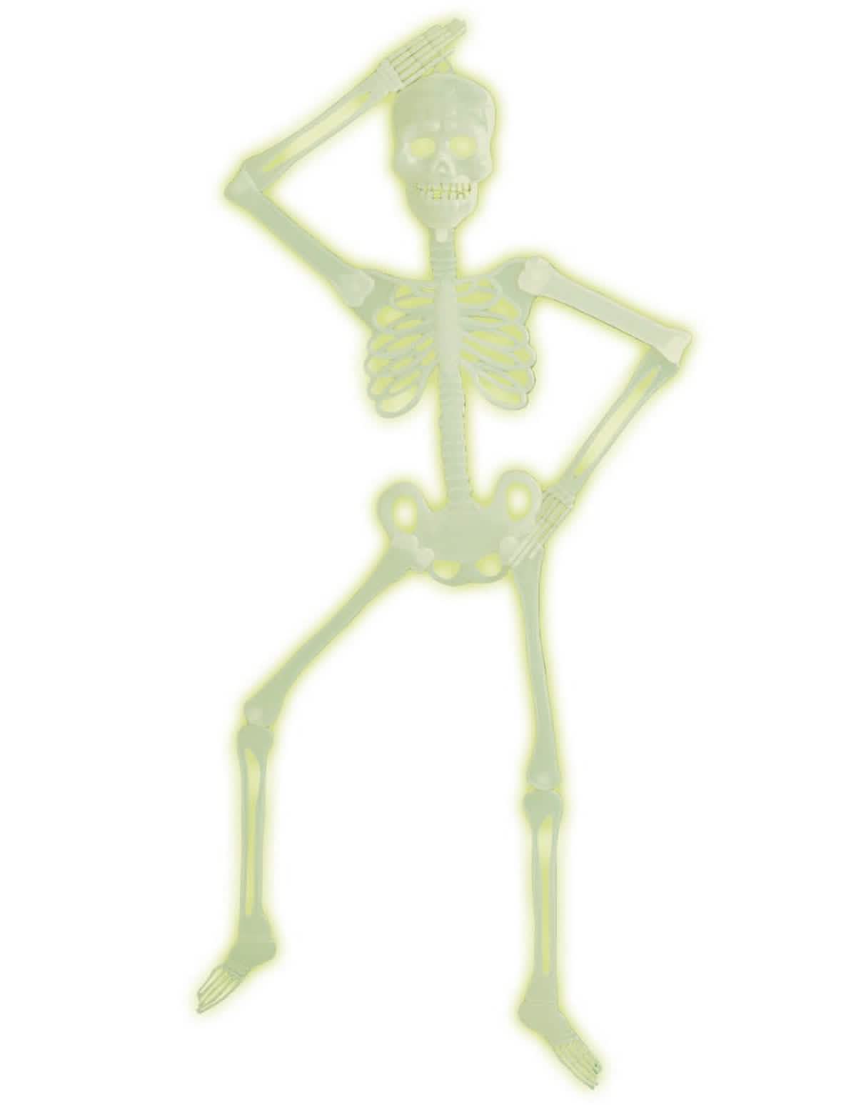 esqueleto articulado halloween fosforescente verde