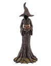 Estátua decorativa em resina de bruxa da floresta 17 x 12,5 x 40,5 cm