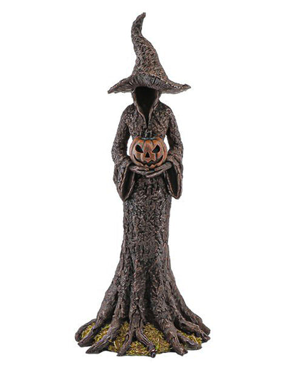 Estátua decorativa em resina de bruxa da floresta 17 x 12,5 x 40,5 cm
