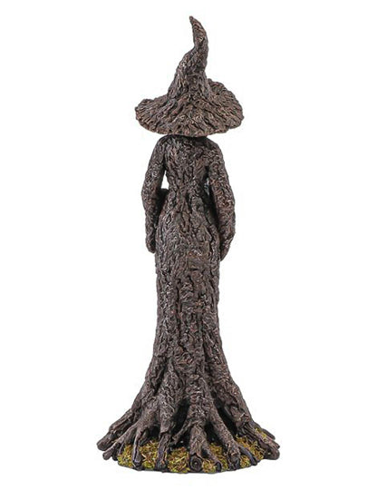 Estátua decorativa em resina de bruxa da floresta 17 x 12,5 x 40,5 cm
