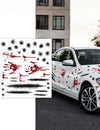 Stickers pour voiture impacts de balle et traces de sang pour Halloween rouges et noirs