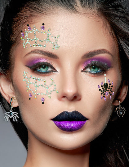 Adesivos de strass em forma de aranha para adultos
