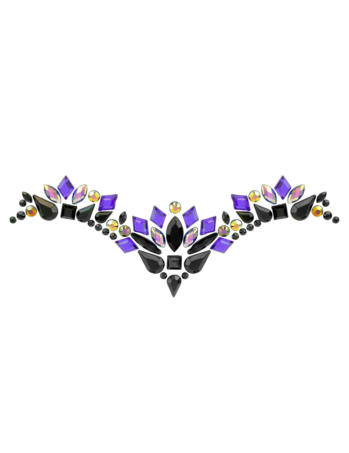 Strass adesivos rainha malvada preto e roxo