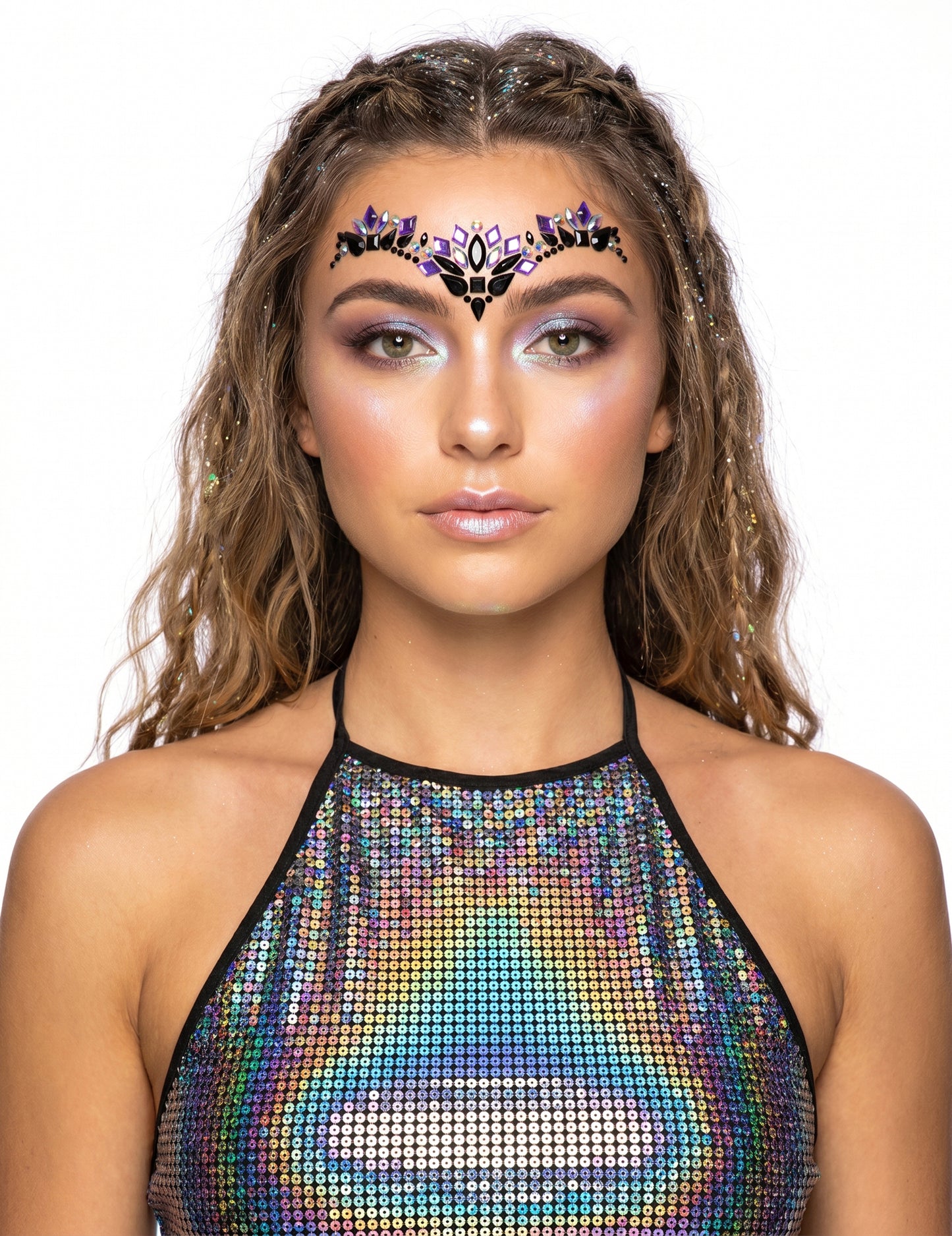 Strass adhésifs reine maléfique noir et violet