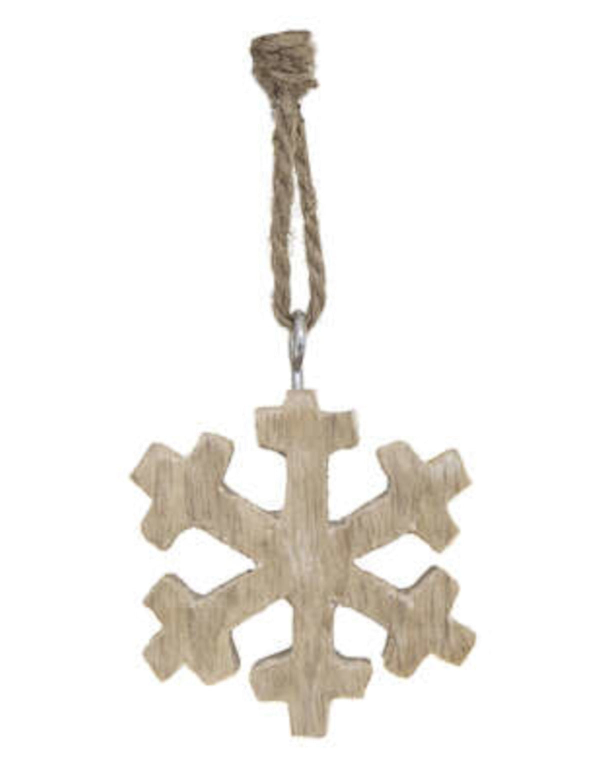 Suspension pour sapin flocon en bois aspect naturel