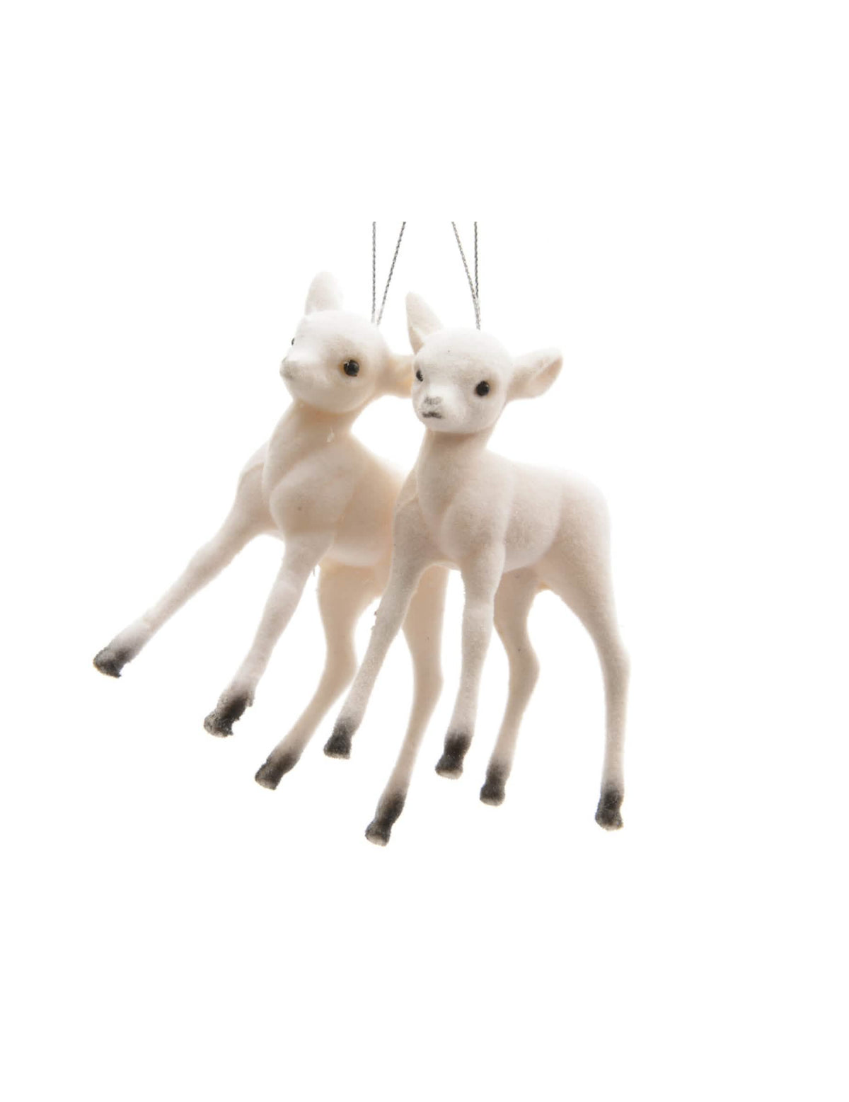 Suspensões para árvore de Natal pequeno veado para decoração polar branco