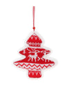 Suspension motif pull de Noël pour sapin rouge et blanc