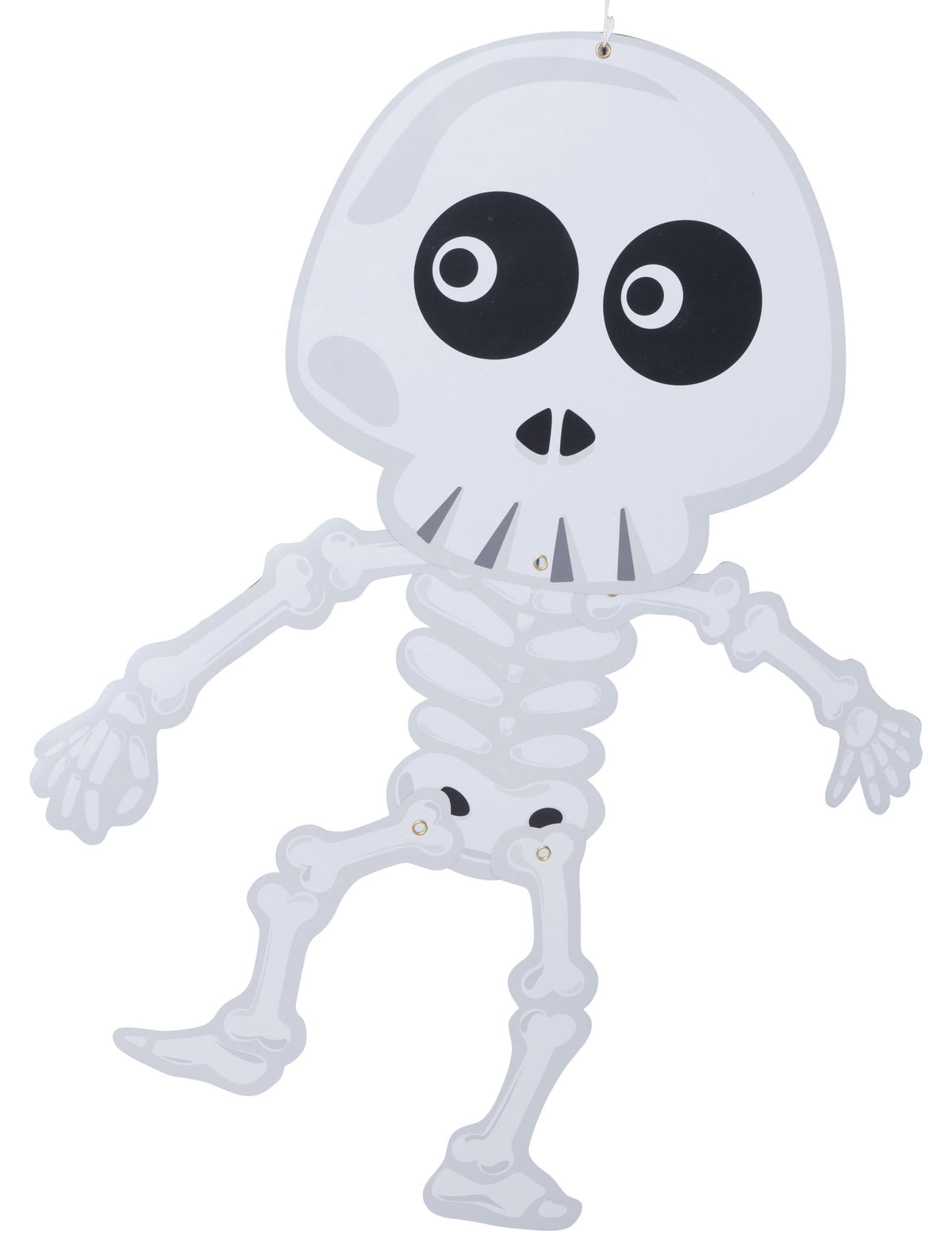 Suspension squelette articulée pour Halloween blanc et noir