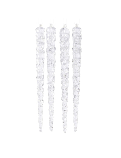 Suspensions stalactites de Noël pour sapin phosphorescentes